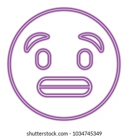 cute purple smile emoticon toothy smile