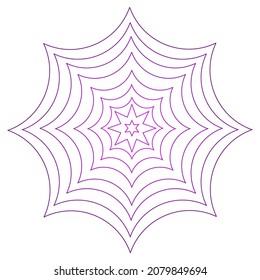 cute purple spider web snowflake for decoration