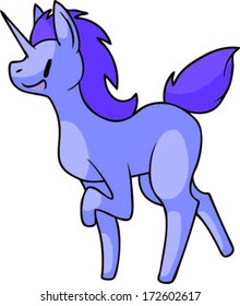 Cute purple unicorn