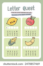 cute puzzle for kids learn alphabet english vocabulary worksheet printable kids education activity