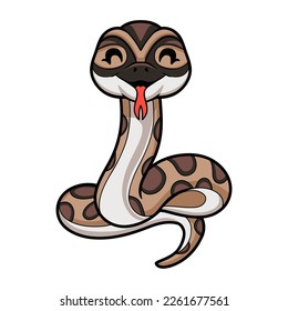 Cute python molurus bivittatus cartoon