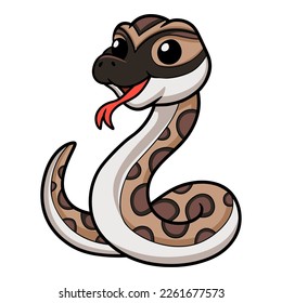 Cute python molurus bivittatus cartoon