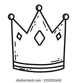 cute queen crown with heart