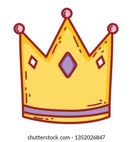 cute queen crown with heart