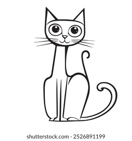 Diseños de Vector de gato lindo y peculiar