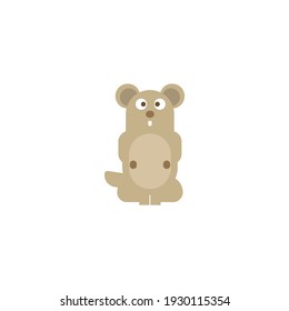 Cute quokka cartoon vector on a white background