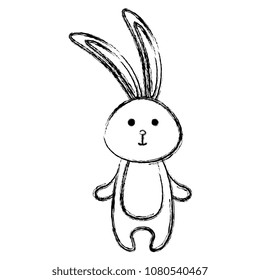 cute rabbit animal character