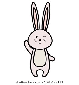 cute rabbit animal character