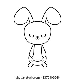 cute rabbit animal character