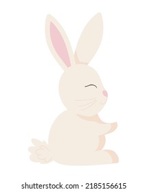 cute rabbit animal icon isolated