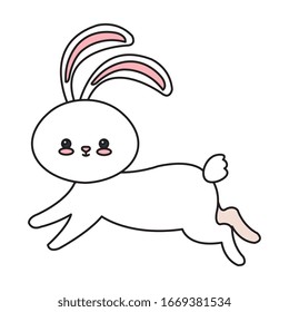 cute rabbit animal isolated icon vector illustration designicon