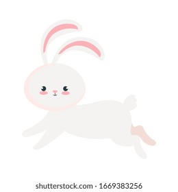 cute rabbit animal isolated icon vector illustration designicon