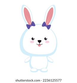 cute rabbit animal tender character