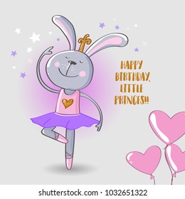 cute rabbit birthday card
