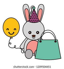 cute rabbit birthday gift balloon