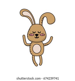 cute rabbit boy wild animal character