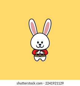 Cute Rabbit Bunny Cartoon Vector