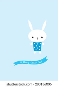 cute rabbit bunny easter day greeting
