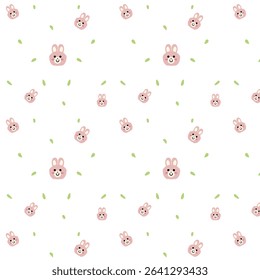 Cute rabbit and carrot seamless pattern vector for background decoration, children toys and clothing pattern, gift wrapping paper.
