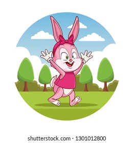 Cute rabbit cartoon