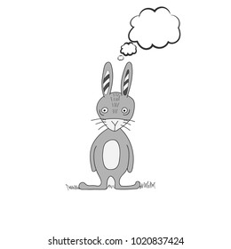 Cute Rabbit. Cartoon Character. Vector Illustration. EPS 10