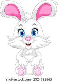 Cute Rabbit Cartoon Character Vector illustration
