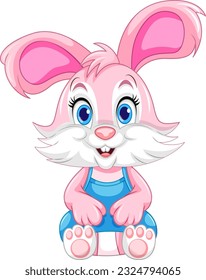 Cute-Rabbit-Cartoon-Vektorgrafik