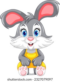 Cute Rabbit Cartoon Character Vector illustration