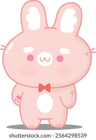 Cute Rabbit  Cartoon Character Vector Illustration!  This charming design is perfect for adding a touch of fun and whimsy to your creative projects. 