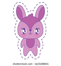 Cute rabbit cartoon design, Animal zoo life nature character childhood and adorable theme Vector illustration