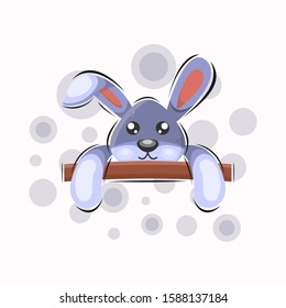 Cute rabbit cartoon design vector