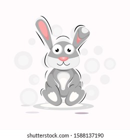 Cute rabbit cartoon design vector