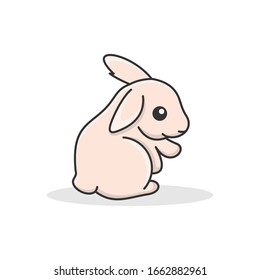cute rabbit cartoon design vector
