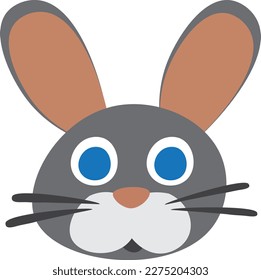 cute rabbit cartoon half surprised