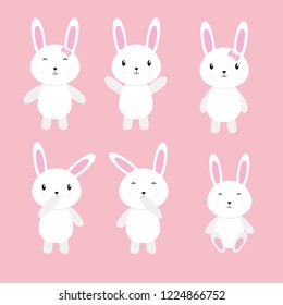 Cute rabbit cartoon illustration