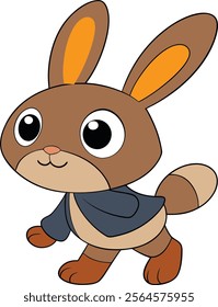 a cute rabbit cartoon image