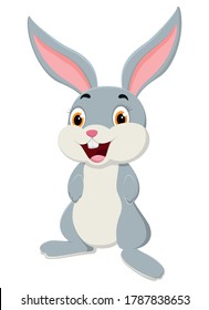 Cute Rabbit cartoon isolated on white background