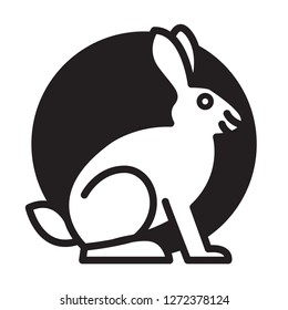 Cute rabbit in cartoon style. Vector illustration