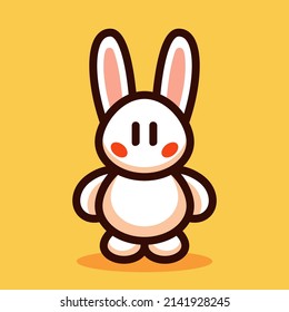 Ilustración del vector de dibujos animados de conejo 