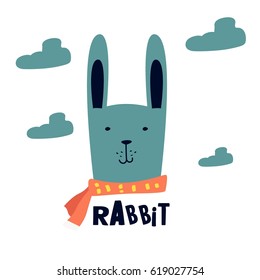 Cute Rabbit Cartoon Vector Illustration