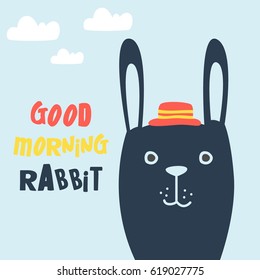 Cute Rabbit Cartoon Vector Illustration