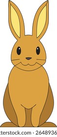 Cute Rabbit cartoon vector on white background 