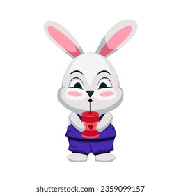Cute Rabbit Character Design Character Illustration