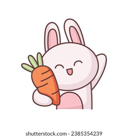 Cute Rabbit Character Design Illustration