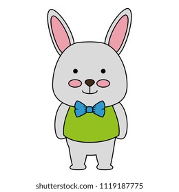 cute rabbit character icon