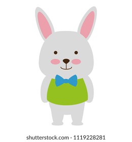 cute rabbit character icon