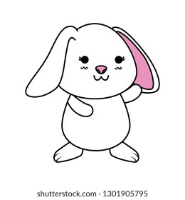 cute rabbit character icon