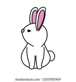 cute rabbit character icon