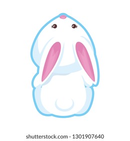 cute rabbit character icon