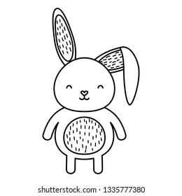 cute rabbit character icon